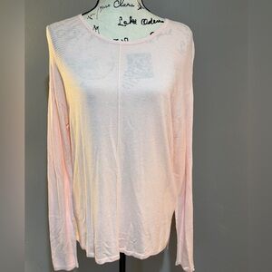 Lord & Taylor Soft Pink Long Sleeve Sweater Sz M